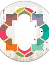 Retro Hexagon Pattern I - Modern Round or Oval Wall Mirror - Quatrefoil