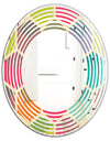 Retro Hexagon Pattern I - Modern Round or Oval Wall Mirror - Wave