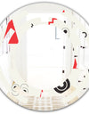 Triangular Retro Design III - Modern Round or Oval Wall Mirror - Space