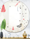 Triangular Retro Design III - Modern Round or Oval Wall Mirror - Wave