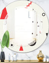 Triangular Retro Design III - Modern Round or Oval Wall Mirror - Triple C