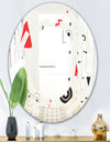 Triangular Retro Design III - Modern Round or Oval Wall Mirror - Space