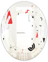 Triangular Retro Design III - Modern Round or Oval Wall Mirror - Space