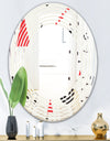 Triangular Retro Design III - Modern Round or Oval Wall Mirror - Wave