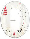 Triangular Retro Design III - Modern Round or Oval Wall Mirror - Wave