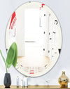 Triangular Retro Design III - Modern Round or Oval Wall Mirror - Triple C
