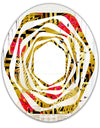 Tropical Gold Luxury Pattern I - Modern Round or Oval Wall Mirror - Whirl