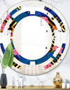 Abstract Retro Design IV - Modern Round or Oval Wall Mirror - Space