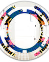 Abstract Retro Design IV - Modern Round or Oval Wall Mirror - Space