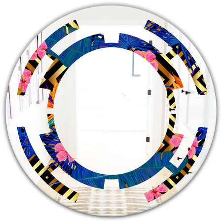 Abstract Retro Design IV - Modern Round or Oval Wall Mirror - Space