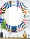 Abstract Retro Design IV - Modern Round or Oval Wall Mirror - Wave