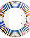 Abstract Retro Design IV - Modern Round or Oval Wall Mirror - Wave