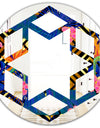 Abstract Retro Design IV - Modern Round or Oval Wall Mirror - Hexagon Star