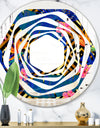 Abstract Retro Design IV - Modern Round or Oval Wall Mirror - Whirl