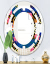 Abstract Retro Design IV - Modern Round or Oval Wall Mirror - Space