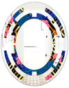 Abstract Retro Design IV - Modern Round or Oval Wall Mirror - Space