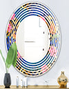 Abstract Retro Design IV - Modern Round or Oval Wall Mirror - Wave
