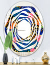Abstract Retro Design IV - Modern Round or Oval Wall Mirror - Whirl