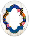 Abstract Retro Design IV - Modern Round or Oval Wall Mirror - Quatrefoil