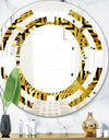 Modern gold luxury pattern - Modern Round or Oval Wall Mirror - Space