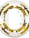 Modern gold luxury pattern - Modern Round or Oval Wall Mirror - Space