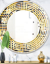 Modern gold luxury pattern - Modern Round or Oval Wall Mirror - Wave