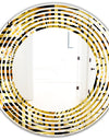Modern gold luxury pattern - Modern Round or Oval Wall Mirror - Wave