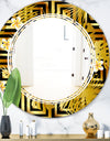 Modern gold luxury pattern - Modern Round or Oval Wall Mirror - Triple C