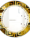 Modern gold luxury pattern - Modern Round or Oval Wall Mirror - Triple C