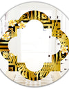 Modern gold luxury pattern - Modern Round or Oval Wall Mirror - Quatrefoil