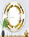 Modern gold luxury pattern - Modern Round or Oval Wall Mirror - Space