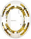 Modern gold luxury pattern - Modern Round or Oval Wall Mirror - Space