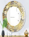 Modern gold luxury pattern - Modern Round or Oval Wall Mirror - Wave