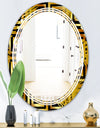 Modern gold luxury pattern - Modern Round or Oval Wall Mirror - Triple C