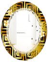 Modern gold luxury pattern - Modern Round or Oval Wall Mirror - Triple C