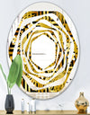Modern gold luxury pattern - Modern Round or Oval Wall Mirror - Whirl