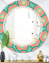Retro Circular Pattern VI - Modern Round or Oval Wall Mirror - Triple C