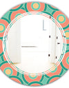Retro Circular Pattern VI - Modern Round or Oval Wall Mirror - Triple C
