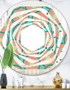 Retro Circular Pattern VI - Modern Round or Oval Wall Mirror - Whirl