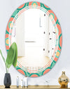 Retro Circular Pattern VI - Modern Round or Oval Wall Mirror - Triple C