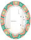 Retro Circular Pattern VI - Modern Round or Oval Wall Mirror - Triple C