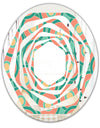 Retro Circular Pattern VI - Modern Round or Oval Wall Mirror - Whirl