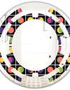 Retro Circular Moons - Modern Round or Oval Wall Mirror - Space