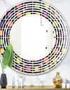 Retro Circular Moons - Modern Round or Oval Wall Mirror - Wave
