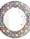 Retro Circular Moons - Modern Round or Oval Wall Mirror - Wave