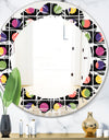 Retro Circular Moons - Modern Round or Oval Wall Mirror - Leaves