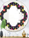 Retro Circular Moons - Modern Round or Oval Wall Mirror - Quatrefoil