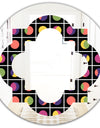Retro Circular Moons - Modern Round or Oval Wall Mirror - Quatrefoil