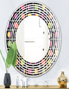 Retro Circular Moons - Modern Round or Oval Wall Mirror - Wave