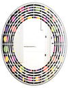 Retro Circular Moons - Modern Round or Oval Wall Mirror - Wave